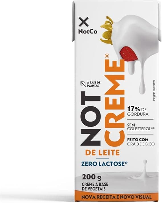 NotCo NotCreme 200g creme vegetal: R$6,99 na Amazon para molhos e doces