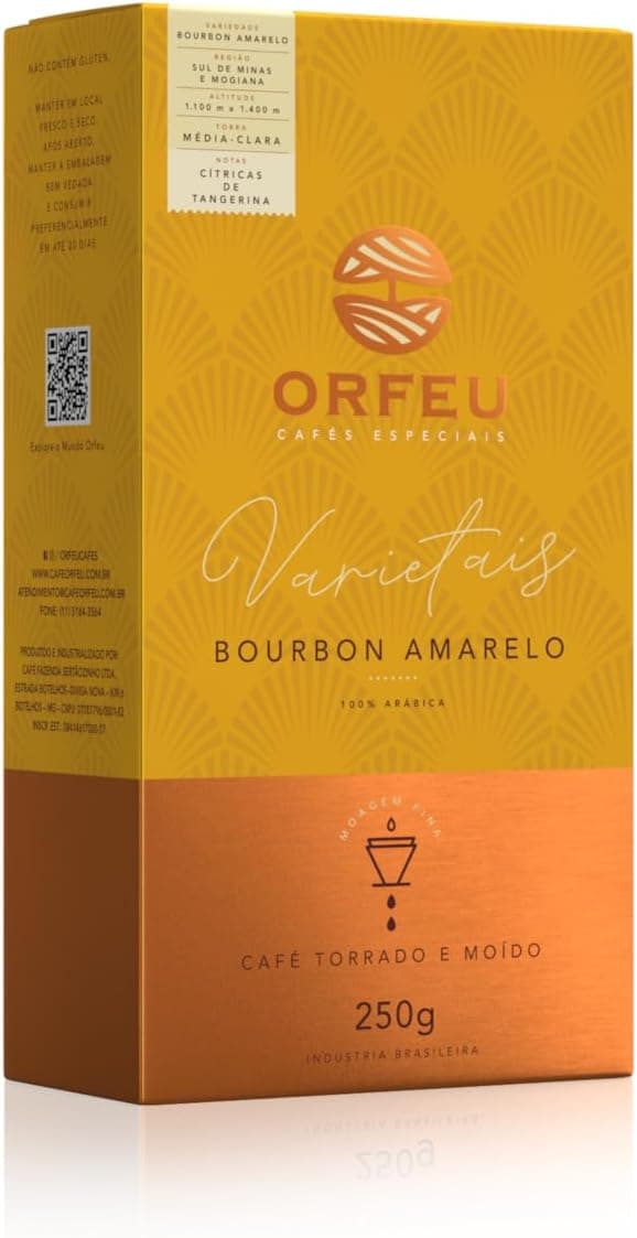 Orfeu Bourbon Amarelo 100% Arábica 250g por R$33,49 com 25% desconto