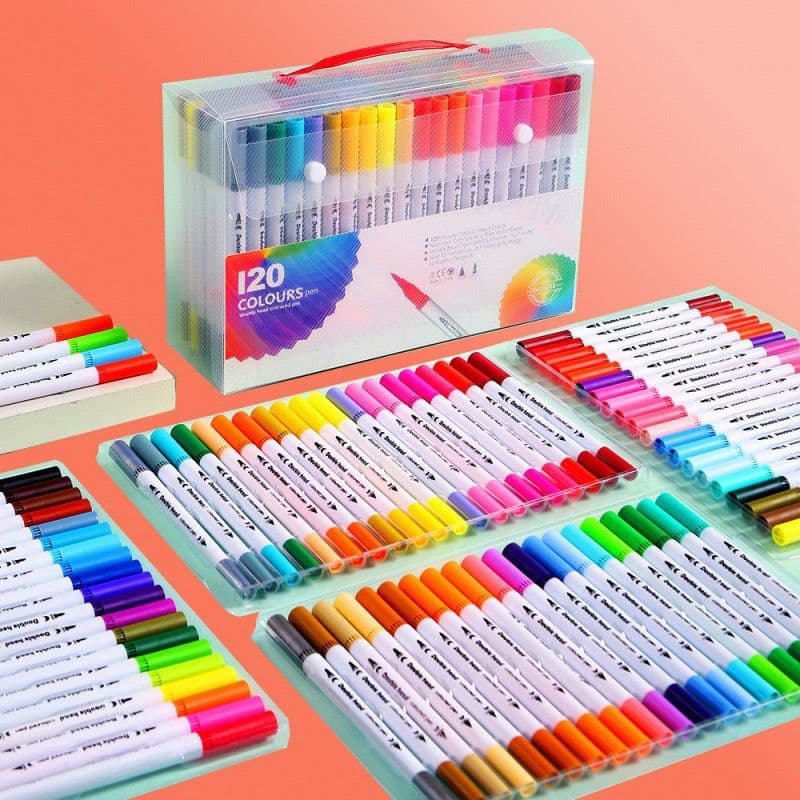 Caneta 2 em 1 para brush lettering e detalhes que facilita projetos artísticos diários