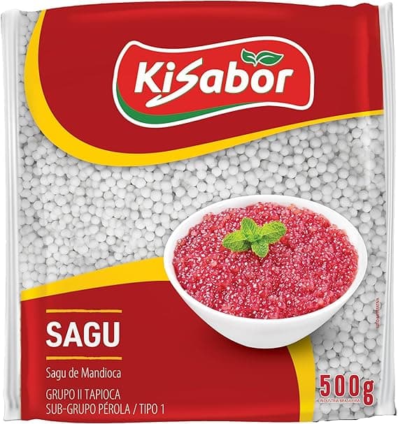 KiSabor Sagu de Mandioca Kisabor 500g com preço promocional de R$12,95