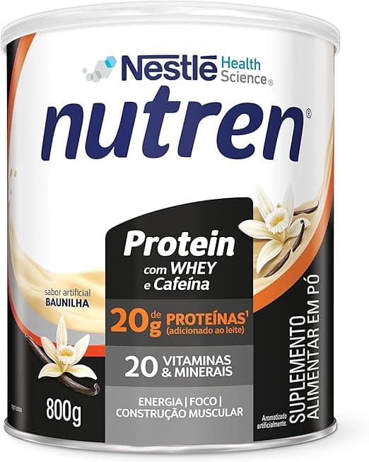 Nutren Protein Baunilha 800g na Amazon por R$125,49 com 24% desconto