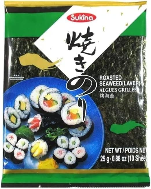 Alga Nori SUKINA para Sushi/Temaki: 10 folhas por R$24,50 frete grátis
