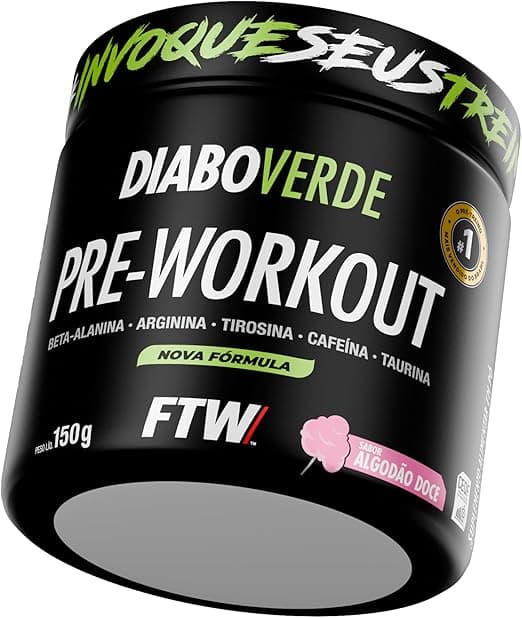 FTW Diabo Verde Pré-Treino 150 g: R$69,90 → R$31,73,54%OFF Frete grátis