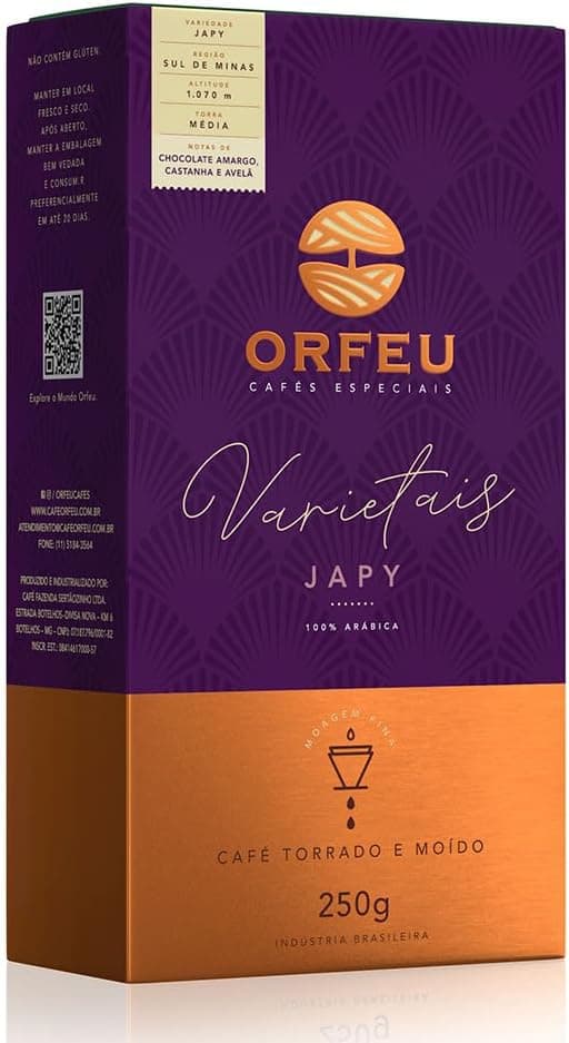 Café Japy Orfeu Torrado e Moído 100% Arábica 250g — R$55,90 na Amazon