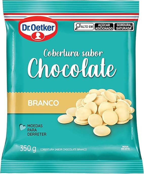 Dr. Oetker Cobertura em Moedas Chocolate Branco 350 g a R$ 17,98