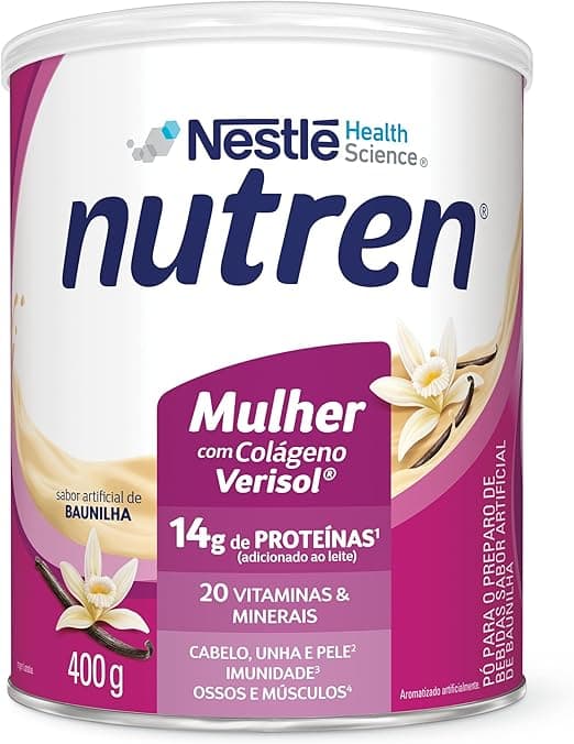 Nutren Beauty Vanilla 400 g com VERISOL® e 20 vitaminas – R$53,94