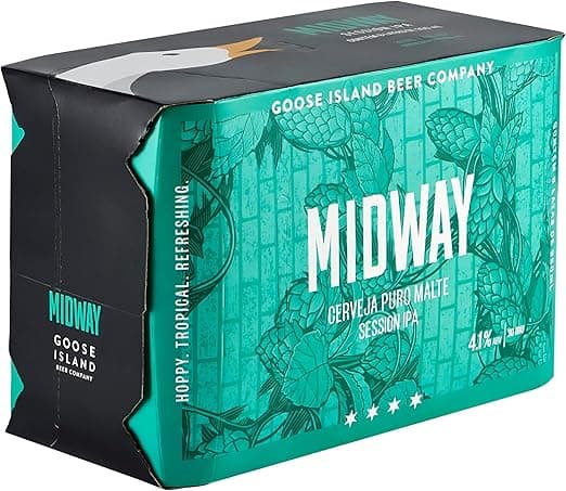 Goose Island Midway LT Sleek 350ml: pack 8 latas por R$63,25 na Amazon