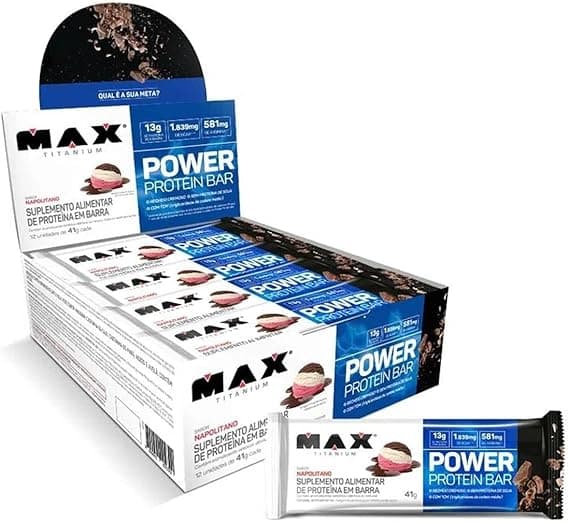Power Protein Bar Napolitano: 12 un. por R$69,43 com frete grátis
