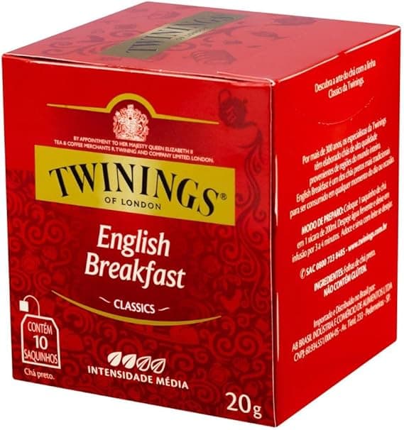 Twinings English Breakfast: 10 sachês por R$18,90 na Amazon