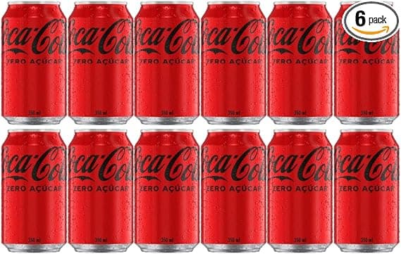 Pack 12 Coca-Cola Sem Açúcar 350 ml — R$46,68 Amazon com frete grátis