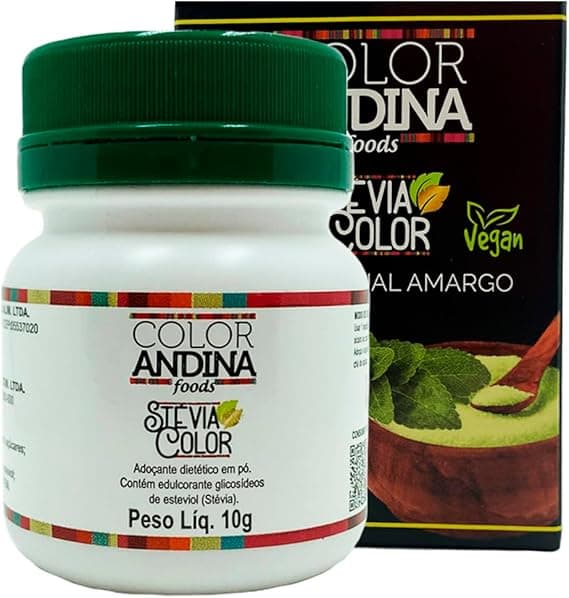 Color Andina 10g de Stévia: 300x mais doce, estoque limitado, R$37,90