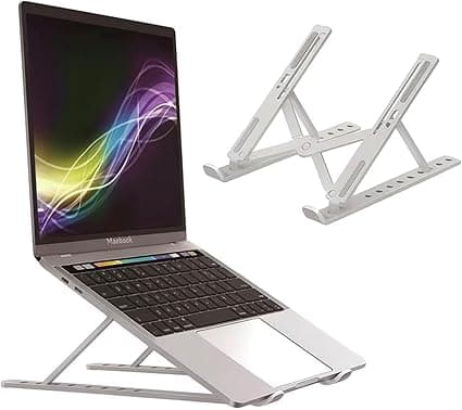 Suporte de Notebook em Alumínio: ajustável com 6 alturas a R$17,90