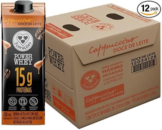 Power Whey Cappuccino Doce de Leite 250ml – Pack 12 15% off a R$93,72