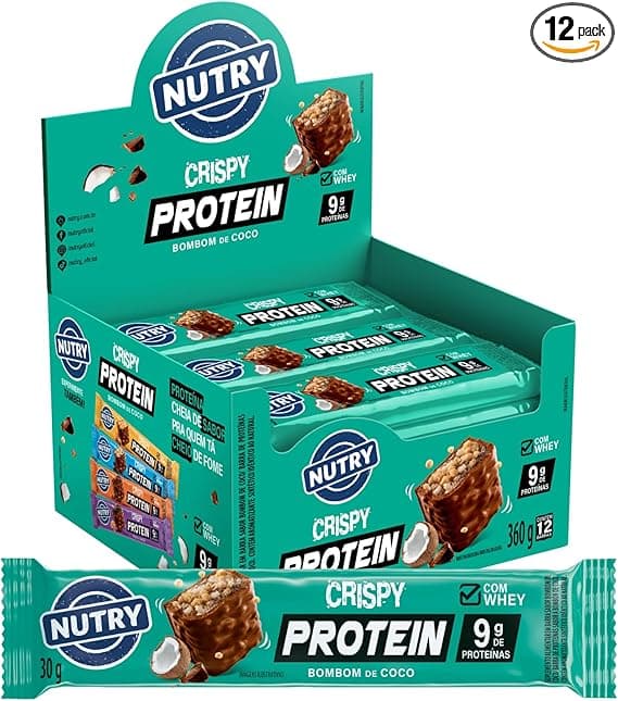 Nutry Barra Crispy Bombom de Coco 30g – Display 12 unid. por R$49,99