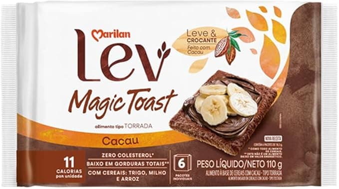 Torrada Lev Magic Toast 110 g: doce sem gordura R$19,88 entrega grátis