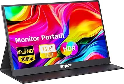 Bettdow Monitor Portátil 15,6” FHD USB-C/HDMI — R$474,05 frete grátis