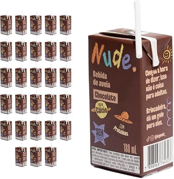 Pack Nude: Aveia Nudinho Chocolate 27x180ml — R$122,64 com 10% Amazon