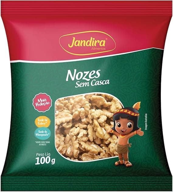 Nozes JANDIRA 100 g sem casca — R$12,64 na Amazon, frete grátis