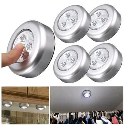 Iluminação prática e sem fio para casa com kit de 6 lâmpadas adesivas LED
