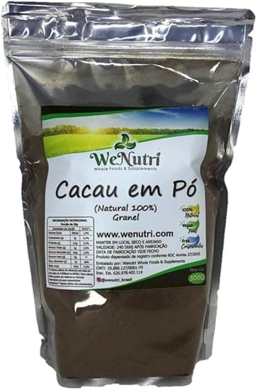 Preço caiu: Cacau Wenutri 1kg por R$49,90, 100% natural