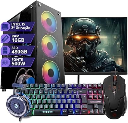 Desktop com i5-3470, 16GB RAM, SSD 480GB e monitor 19″ por R$1.900