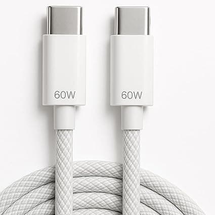 Cabo USB-C Turbo 2m 60W Nylon Trançado por R$21,00 na Amazon