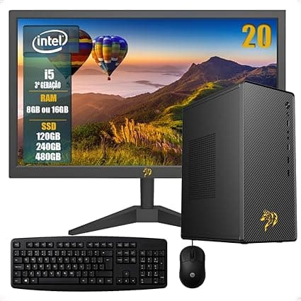 PC com i5 3ª Geração inicia em R$ 1.049,00 com monitor 20″