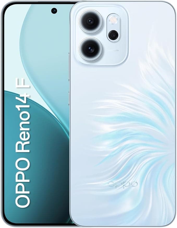 OPPO Reno14 F 5G: 6,57 AMOLED, 50 MP, 6000 mAh por R$3.149,10 Pix