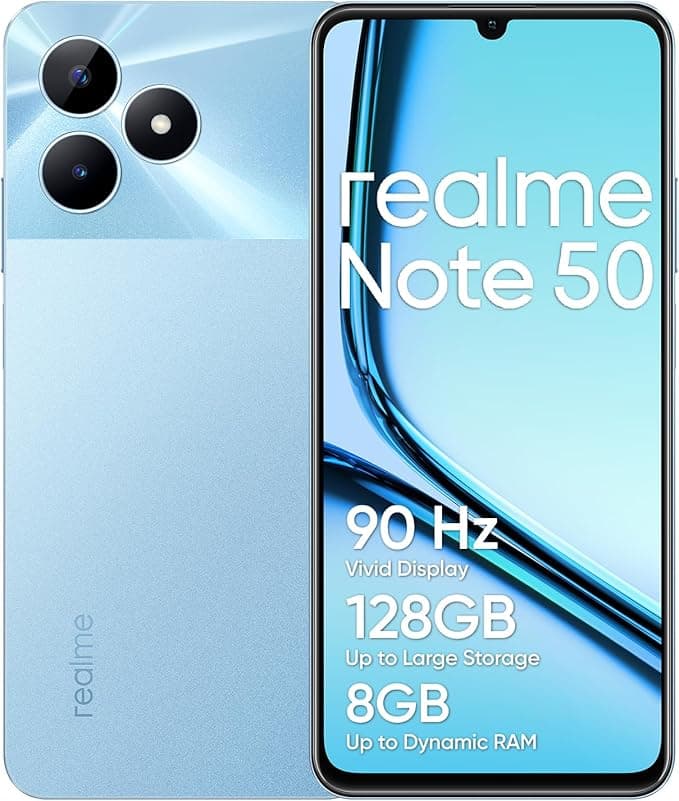 Realme Note 50 Dual SIM 128 GB Azul:R$689 na Amazon, tela 6,74″ com 90 Hz