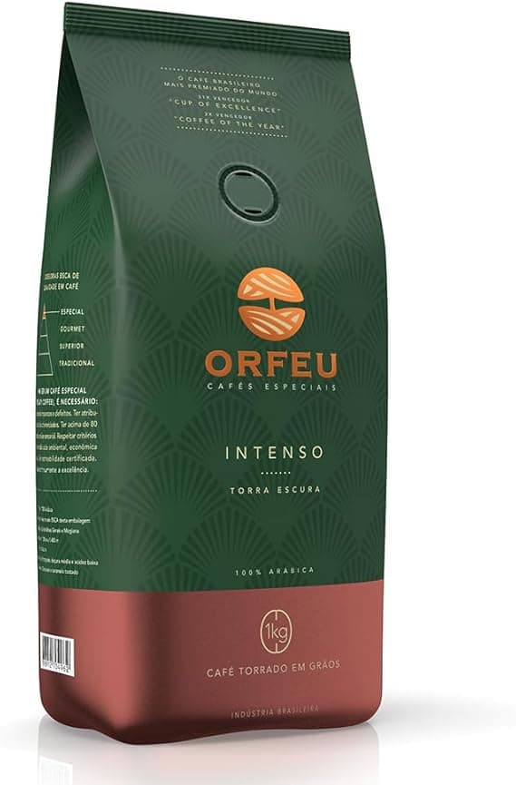 ORFEU Café Intenso em Grãos 1Kg — 31% OFF na Amazon (R$116,10)