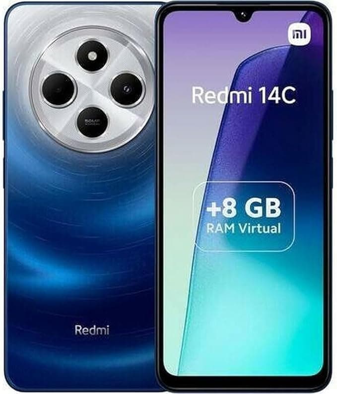 Redmi 14C Starry Blue com 8GB/256GB por R$949,89: estoque limitado