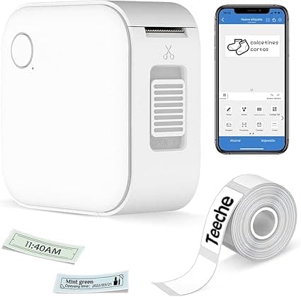 Mini Rotuladora Portátil de Etiquetas: Bluetooth + app, R$142,99