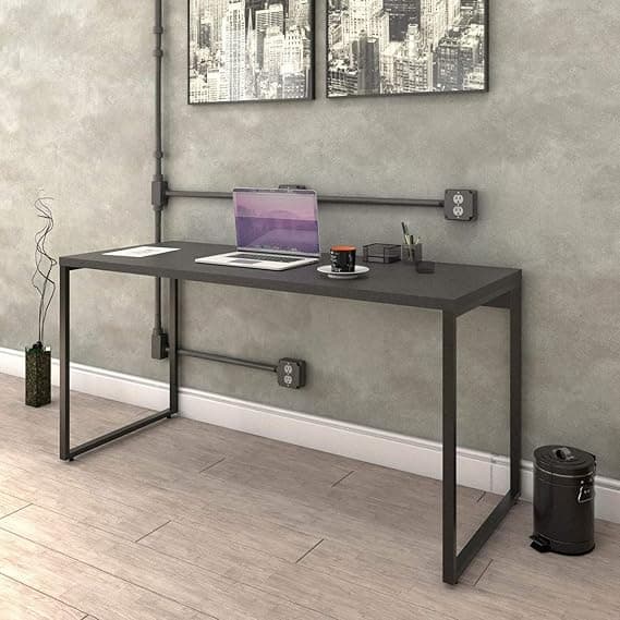 Escrivaninha Kuadra Me150-E10 Industrial 150 cm — Preto, R$ 267,62