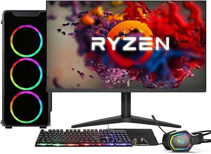 PC Gamer Completo com Ryzen 5 5600G e monitor 24″ 75Hz por R$3.229,05