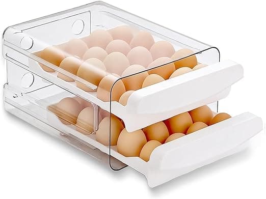 Porta-ovos 32 unidades por R$52,99 na Amazon, gavetas para geladeira
