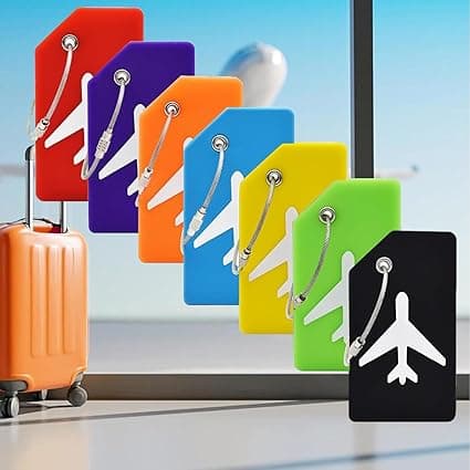Kit de Etiquetas de Bagagem em Silicone 7 peças — R$69,99 na Amazon