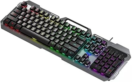 Teclado AULA F2023: membrana USB com alumínio e RGB — R$102,59 à vista