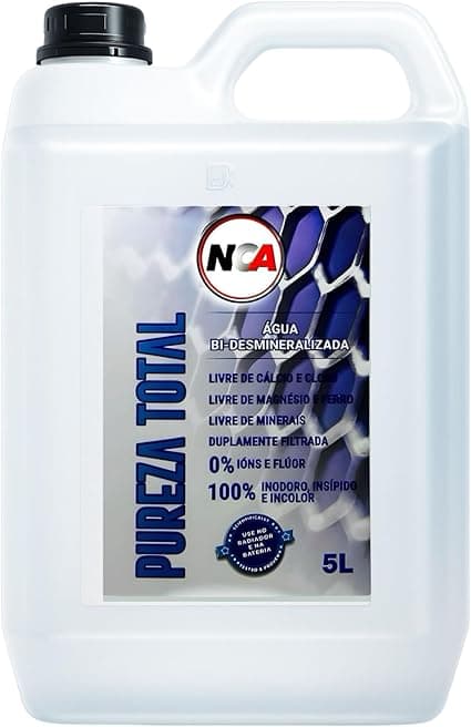 Água Bi-Desmineralizada 5L para Radiador e Bateria — R$21 via Amazon
