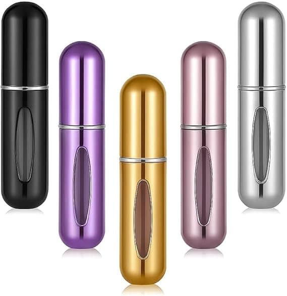 Kit com 5 Frascos Portáteis de 5 ml: R$14,99 com 25% de desconto na Amazon