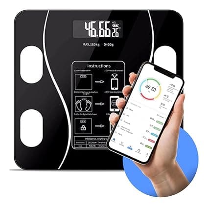 Balança Digital Corporal com Bluetooth e LED: alta precisão até 180 kg
