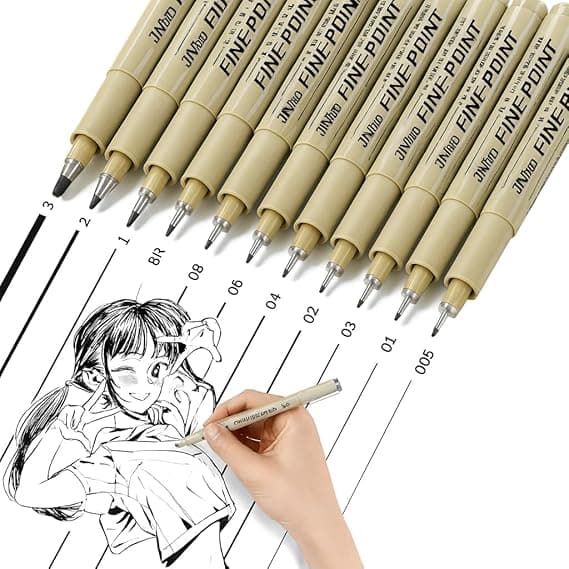 Conjunto 12 Canetas Nanquim Profissionais com 40% de desconto — R$35,90
