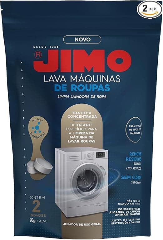 JIMO Pastilhas para limpeza interna da lavadora – 2 pastilhas