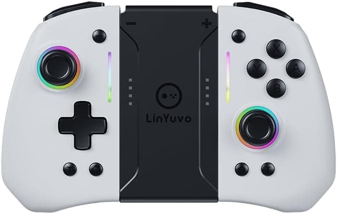 Controle sem Fio KS42 PLUS para Switch com sensor Hall – Branco, R$299