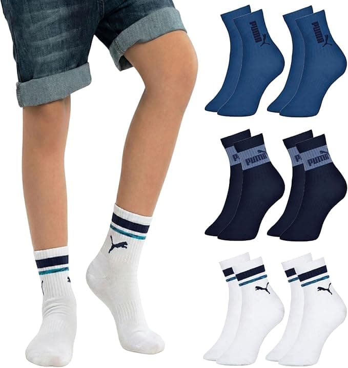 Kit com 3 Pares de Meias Puma Infantil Cano Longo — R$32,30 na Amazon