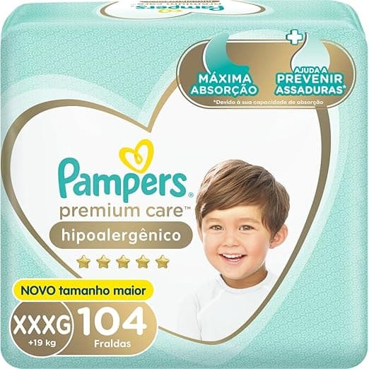 104 fraldas Pampers Premium Care XXXG: R$149,89 com frete grátis e 38%