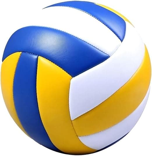 Bola de Vôlei Azul, Amarelo e Branco: ótima para treinos por R$29,90