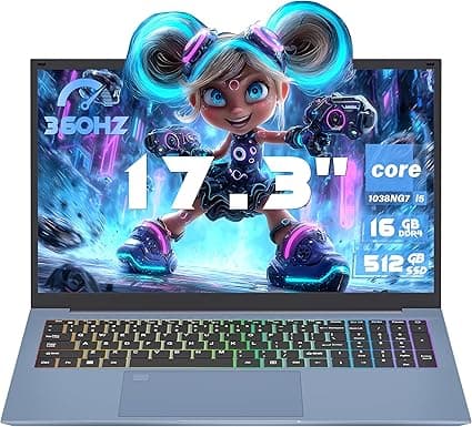 Notebook azul SVIKOU 17,3 com i5, 16 GB Windows 11 Pro por R$ 5.267,50