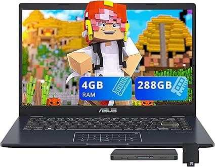 ASUS Vivobook Go 14 FHD: Celeron N4500, 4 GB RAM, 288 GB – dock 7 em 1