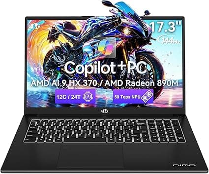 NIMO Copilot+ PC 17,3 polegadas Ryzen AI 9 HX 370 64GB/4TB — na Amazon