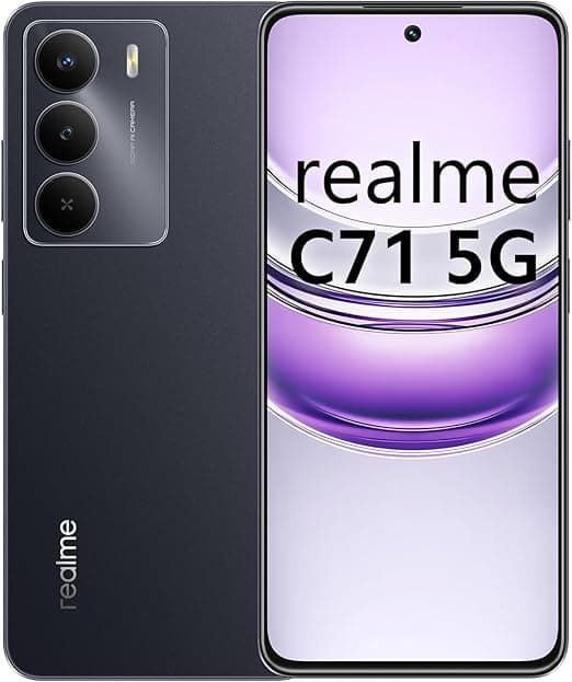 Realme C71: 8GB/256GB, NFC, Dual SIM, Black — R$1.192 na Amazon